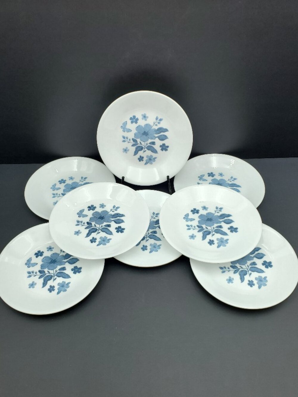 Corelle Pioneer Woman Evie Blue Appetizer Plates Blue Floral Dessert Bread Plate